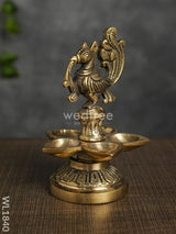 Brass Peacock 5 Face Diya - Wl1840