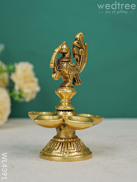 Brass Peacock 5 Face Diya - Wl4391