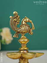 Brass Peacock 5 Face Diya - Wl4391