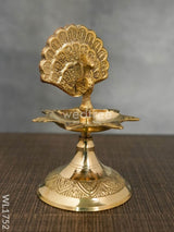 Brass Peacock Diya With 7 Face - Wl1752