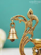 Brass Peacock Diya With Chowki - Wl2310