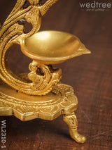 Brass Peacock Diya With Chowki - Wl2310