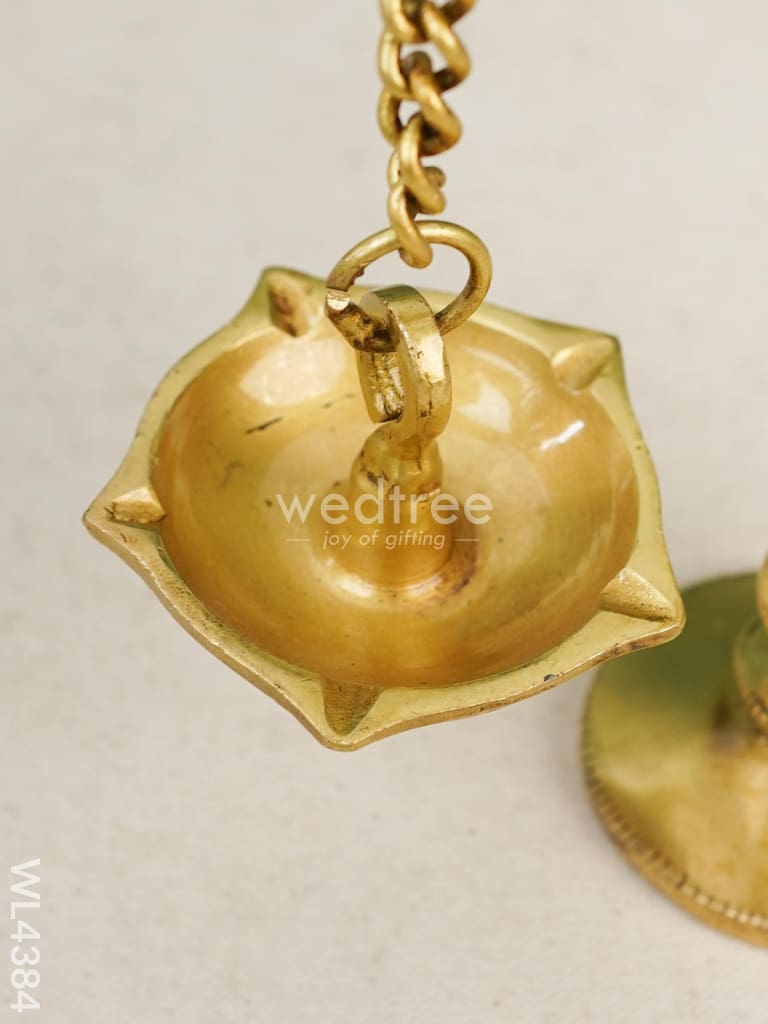 Brass Peacock Stand Hanging Diya - Wl4384