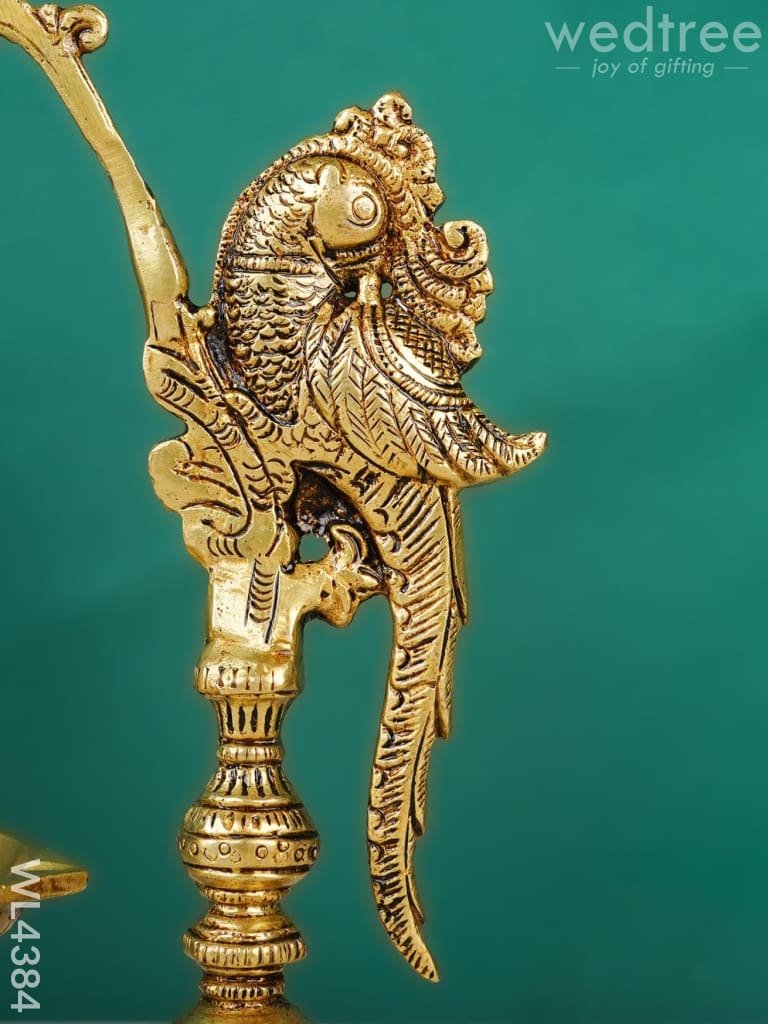 Brass Peacock Stand Hanging Diya - Wl4384