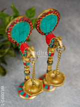 Brass Peacock Stand With Diya