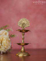 Brass Peacock Two Step Diya - Wl1753