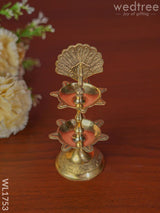 Brass Peacock Two Step Diya - Wl1753