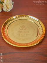 Gold Plated Thali - Set Of 7 Wl3427 Brass Pooja Utility