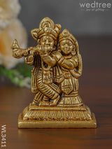 Brass Radha Krishna Idol - Wl3411 Figurines