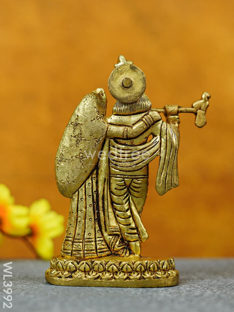 Brass Radha-Krishna Idol - Wl3992 Figurines