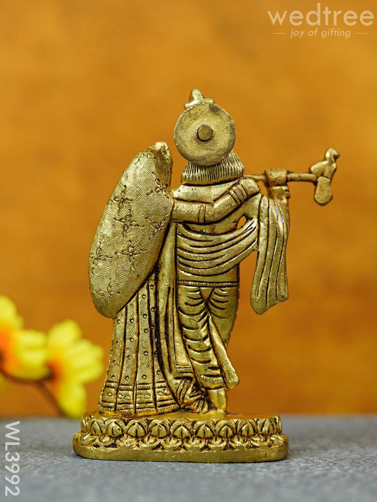 Brass Radha-Krishna Idol - Wl3992 Figurines