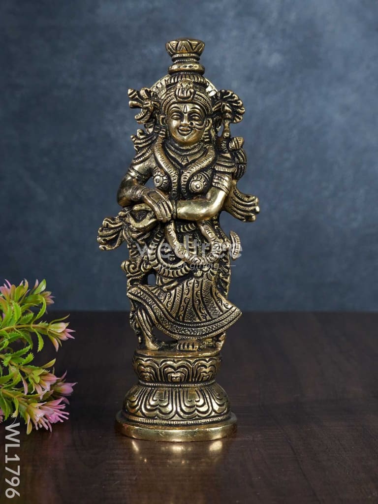 Brass Radhe Krishna (Black Antique Finish) - Wl1796 Figurines