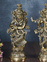 Brass Radhe Krishna (Black Antique Finish) - Wl1796 Figurines