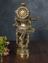 Brass Radhe Krishna (Black Antique Finish) - Wl1796 Figurines