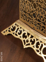 Brass Rectangular Chowki With Bells - Wl2438 Utility