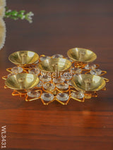 Round Crystal 5 Diya - Small Wl3431 Gifts