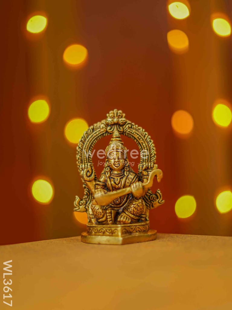 Brass Saraswathi Idol - Wl3617 Figurines