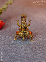 Brass Seated Ganesha-Lakshmi Idols - Wl3989 Figurines