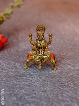 Brass Seated Ganesha-Lakshmi Idols - Wl3989 Figurines