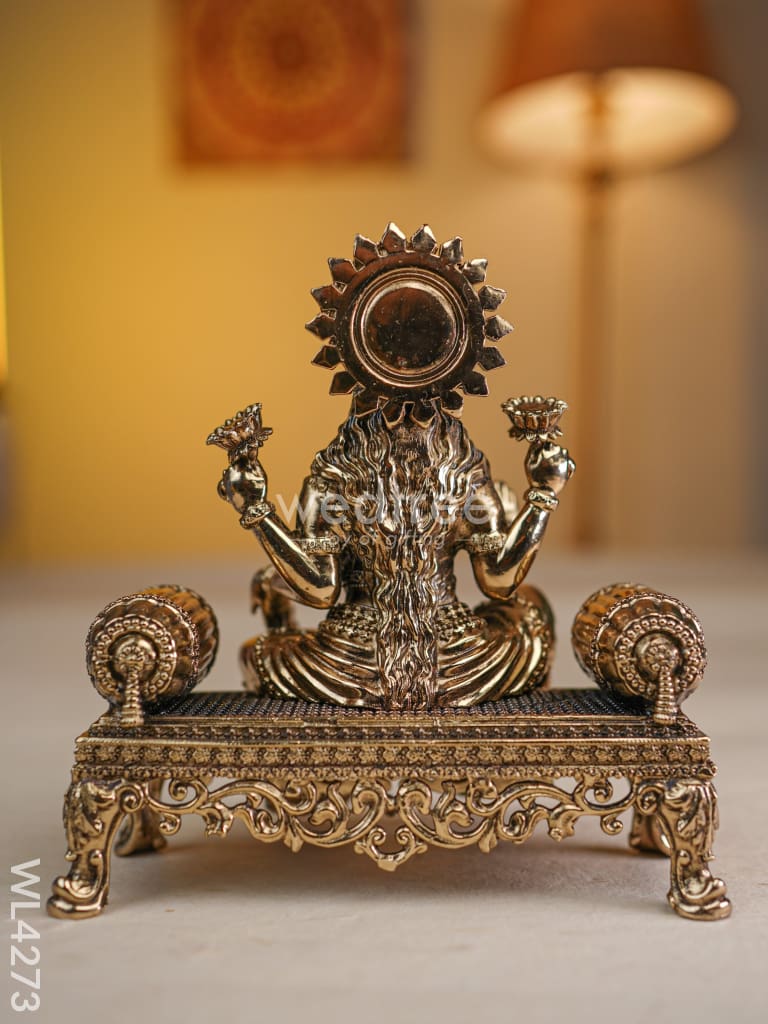 Brass Antique Seated Lakshmi - Wl4273 Figurines