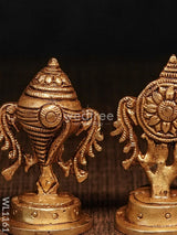 Brass Shank And Chakra - Wl1161 Figurines