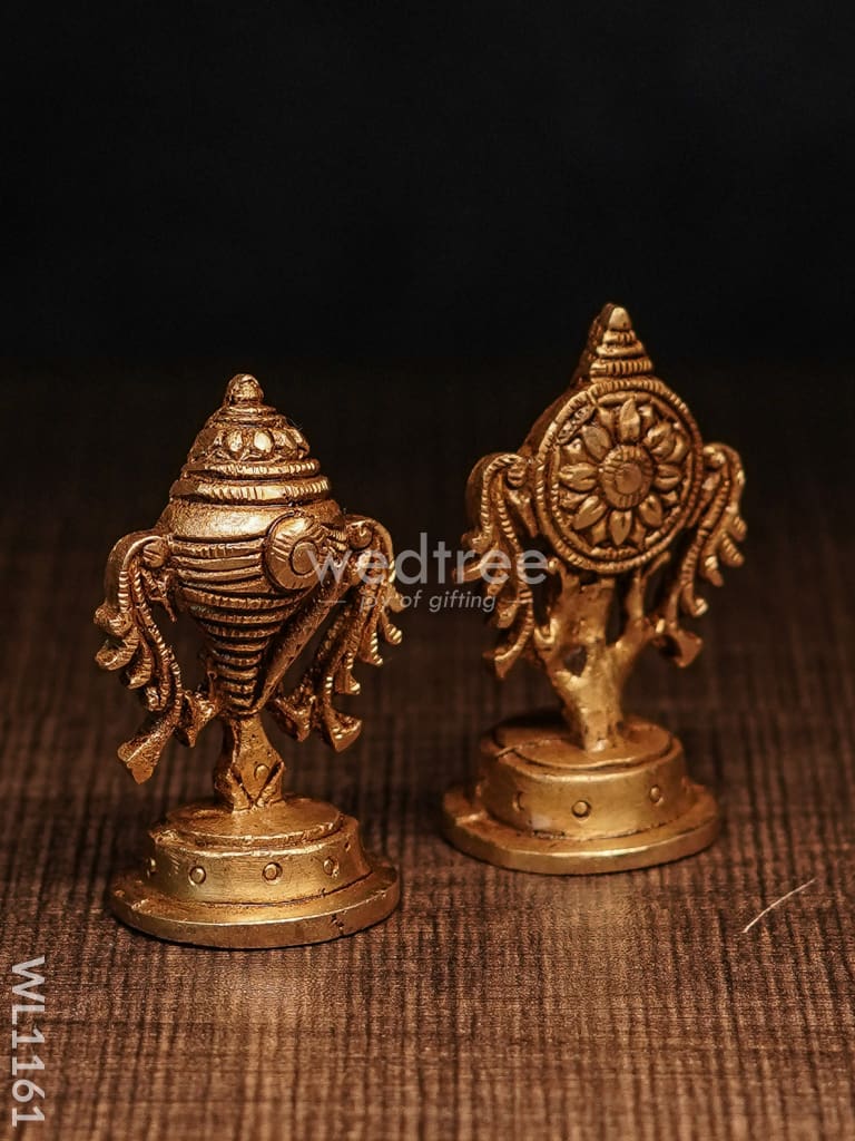 Brass Shank And Chakra - Wl1161 Figurines