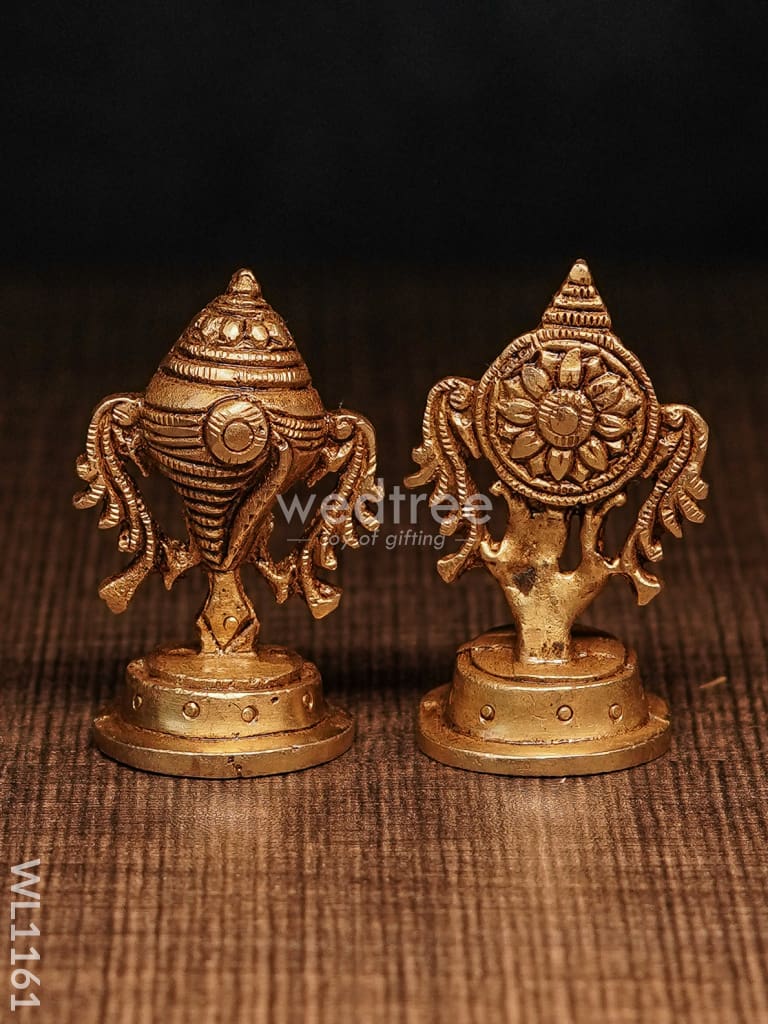 Brass Shank And Chakra - Wl1161 Figurines