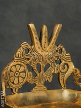 Brass Shank Chakra And Nama Diya - Wl1809