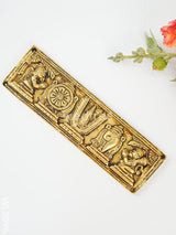 Brass Shank Chakra And Nama Plate - Wl2096 Wall Hanging