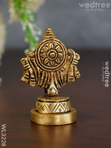 Brass Shank Chakra Naama Figurines - Set Of 3 Wl3228