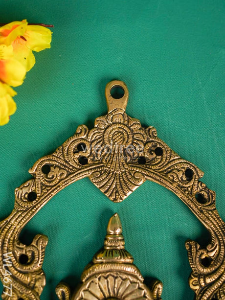 Brass Shank Chakra Naama Wall Hanging - Set Of 3 Wl4677