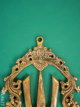 Brass Shank Chakra Naama Wall Hanging - Set Of 3 Wl4677