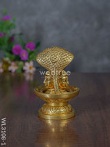 Brass Shivling With Snake - Wl3108 Figurines