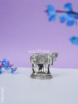 Brass Silver Antique Cow And Calf - Wl4341 Figurines