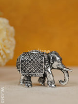 Brass Silver Antique Elephant Set Of 2 - Wl4343 Figurines