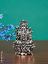 Brass Silver Antique Ganesha - Wl4345 Large Figurines