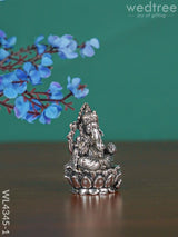 Brass Silver Antique Ganesha - Wl4345 Figurines