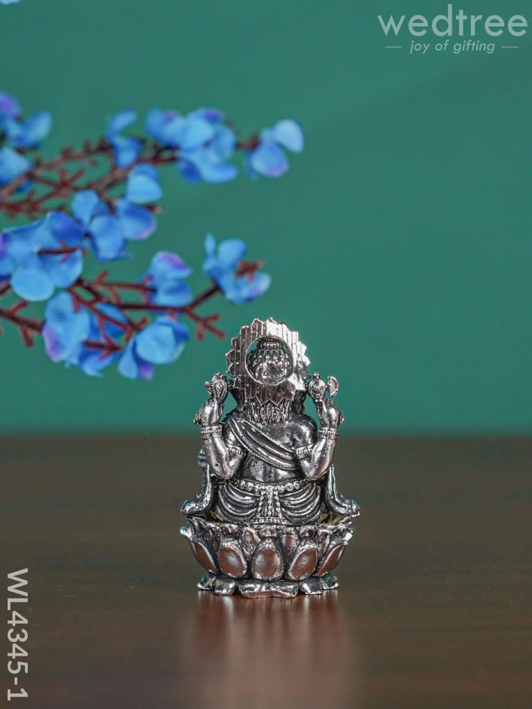 Brass Silver Antique Ganesha - Wl4345 Figurines