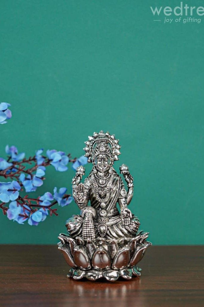 Brass Silver Antique Lakshmi - Wl4348 Large Figurines