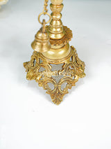 Brass Square Chowki With Bells - Wl4367 Utility