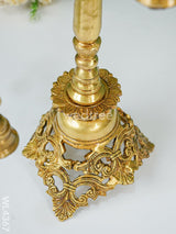 Brass Square Chowki With Bells - Wl4367 Utility