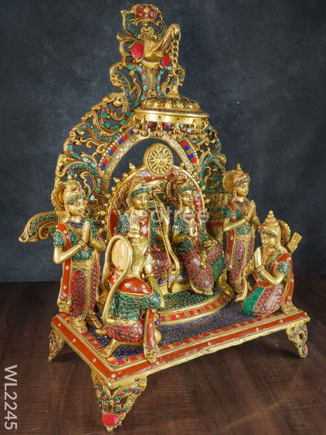 Brass Sri Ramar Pattabishekam Statue - Wl2245 Figurines