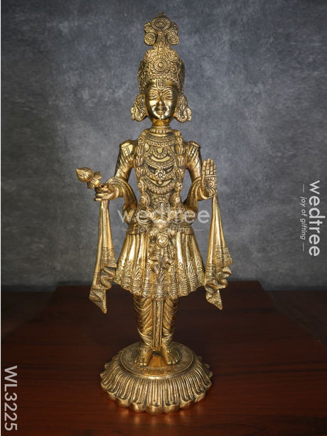 Brass Swami Narayanan Idol - Wl3225 Figurines