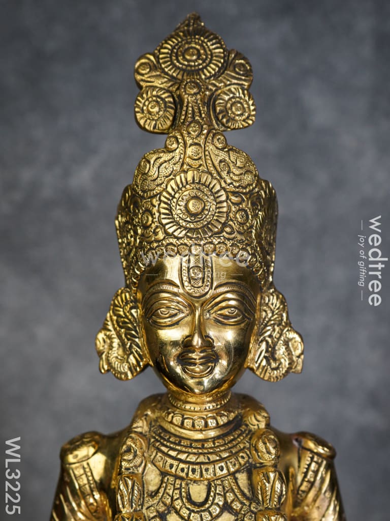 Brass Swami Narayanan Idol - Wl3225 Figurines