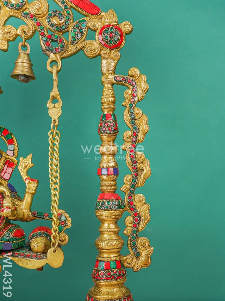 Brass Swing Ganesha Statue - Wl4319 Figurines