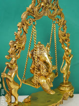 Brass Swing Ganesha - Wl4437 Figurines