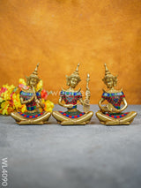 Brass Tibetan Musicians - Set Of 4 Wl4090 Decor