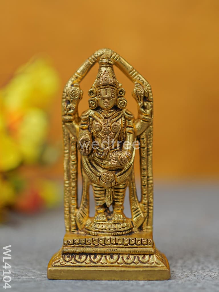 Brass Tirupathi Balaji Idol - Small Wl4104 Figurines