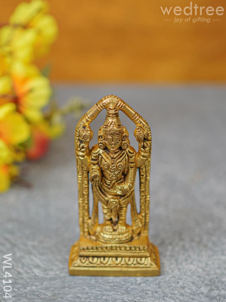 Brass Tirupathi Balaji Idol - Small Wl4104 Figurines