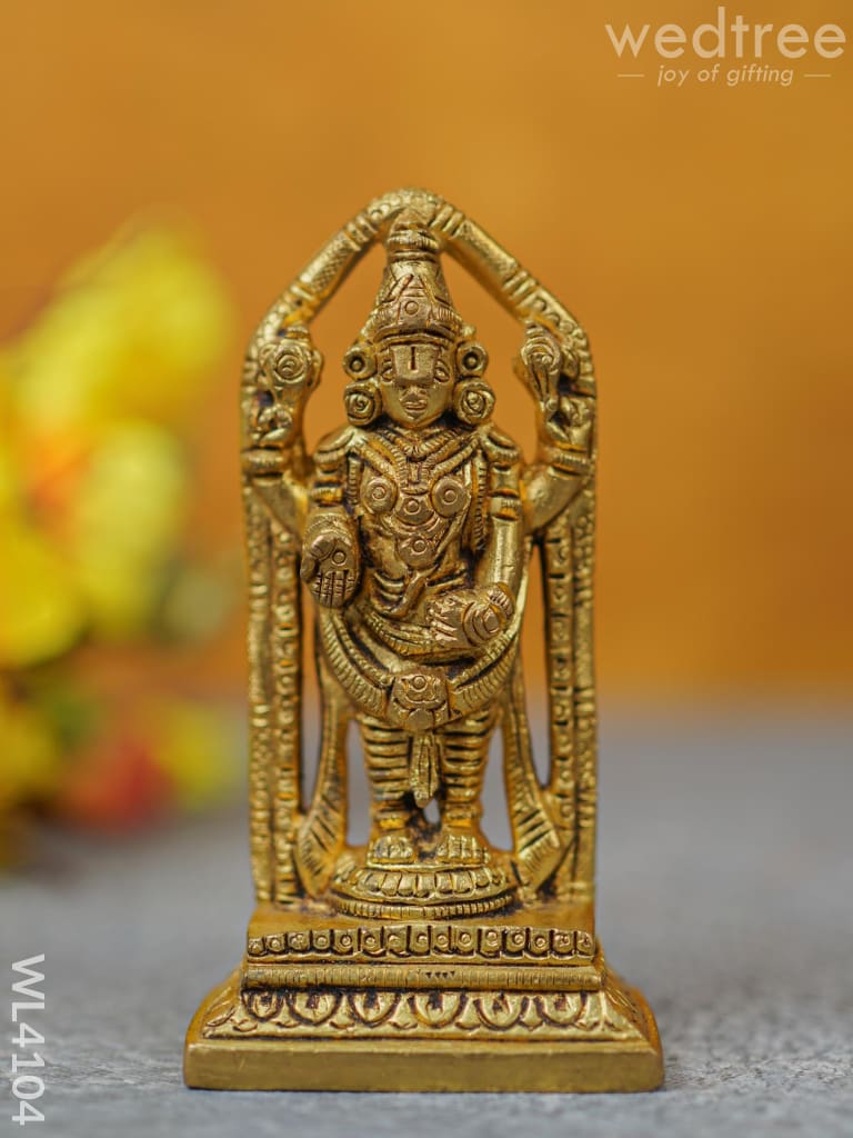 Brass Tirupathi Balaji Idol - Small Wl4104 Figurines